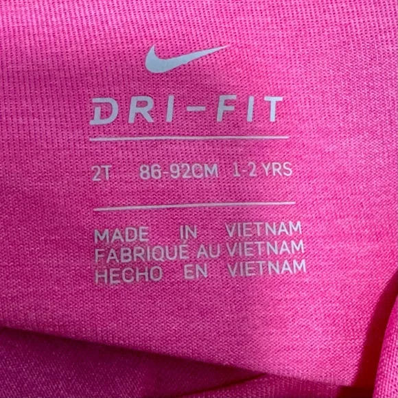 Nike Pink Dri-Fit Hoodie & Floral Leggings Set, Girls Size 2T - Picture 6 of 6